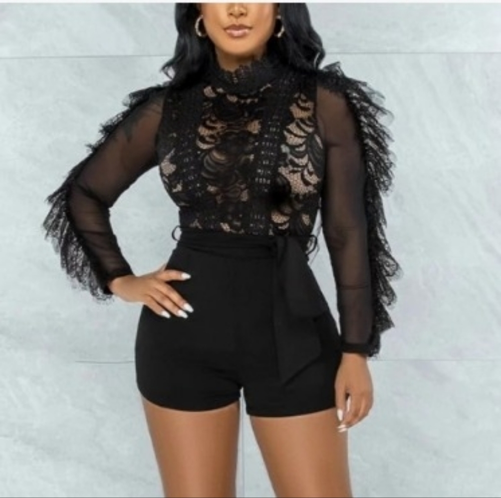 Brand New Ladies Romper Shorts with Belt